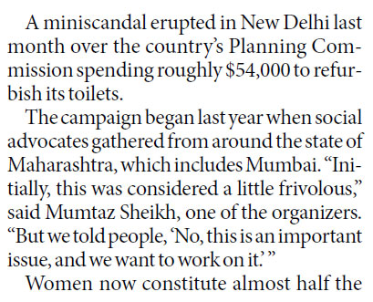 Indian women fight against toilet discrimination