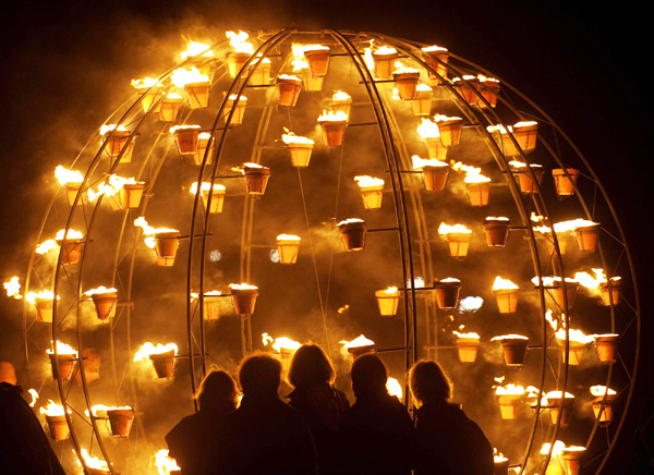 Fire Garden display in Salisbury