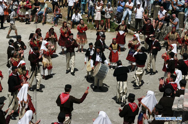 Traditional wedding ceremony staged in Galicnik, Macedonia