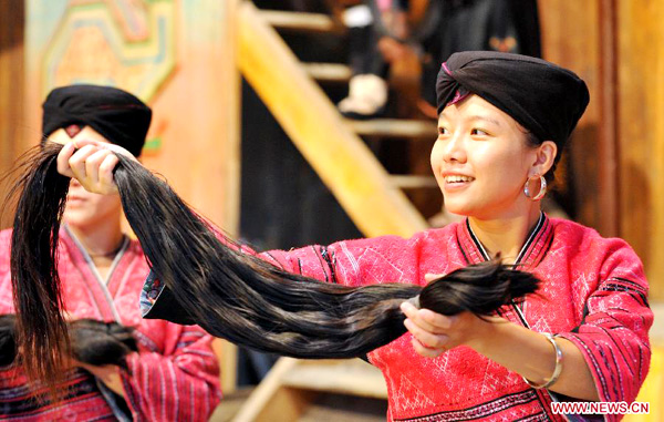 Yao ethnic women keep long hair tradition alive