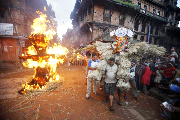 Ghantakarna festival in Bhaktapur