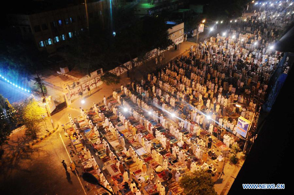 Pakistani Muslims offer special prayer 'Taraweeh' during Ramadan