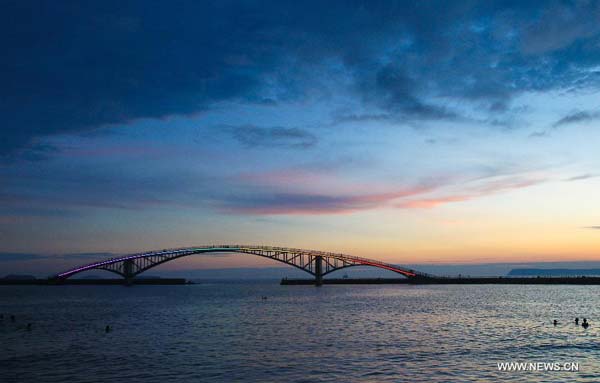 Sunset scenery in Penghu of SE China