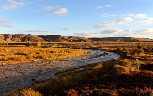 Autumn scenery of Xar Moron River in N China