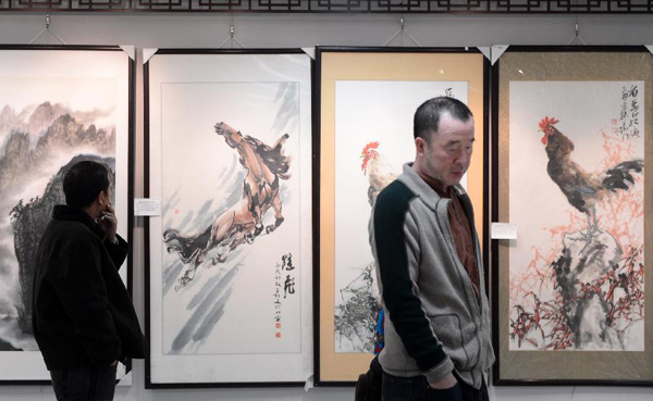 Paintings, calligraphies displayed in China's Changchun