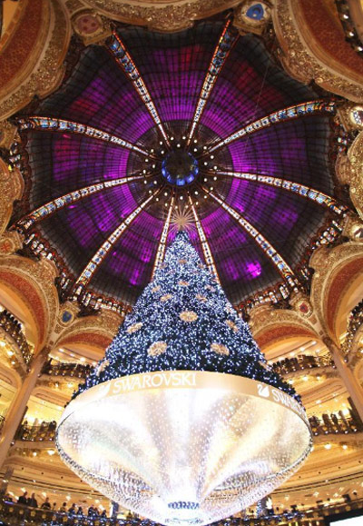 Paris Galeries Lafayette inaugurates illuminations for Christmas