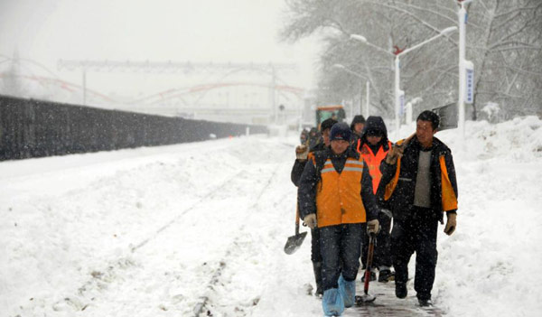 Heavy snowstorms hit NE China's Heilongjiang