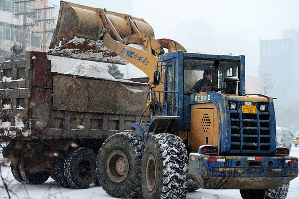 Joy and misery of snow in Harbin