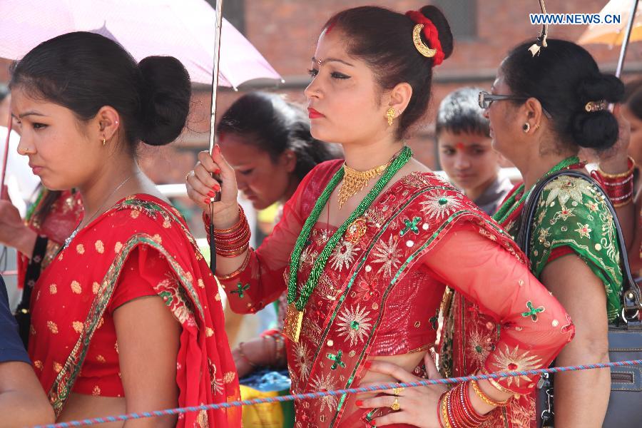 Nepalese Hindu women celebrate Teej festival