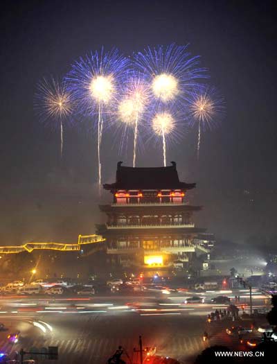 Fireworks light up sky to celebrate Spring Festival