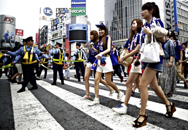 Beautiful soccer fans