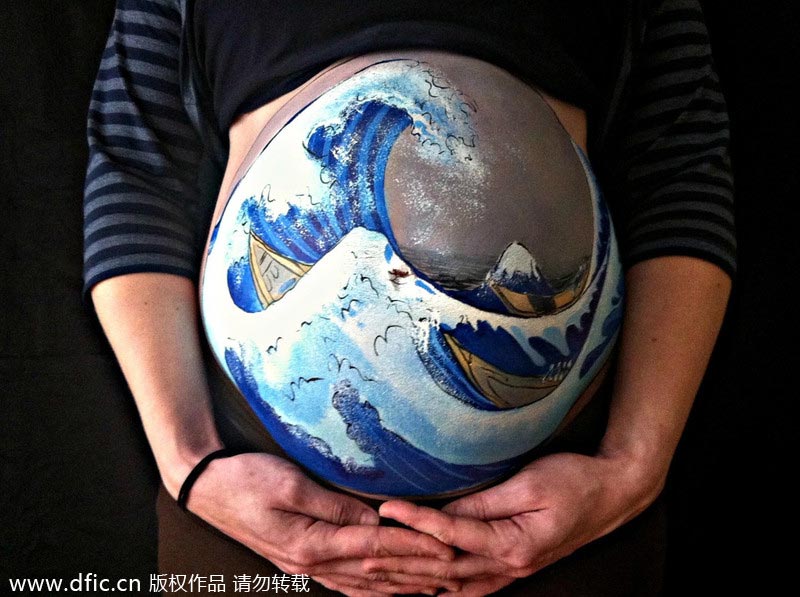 Baby bump paintings celebrate life