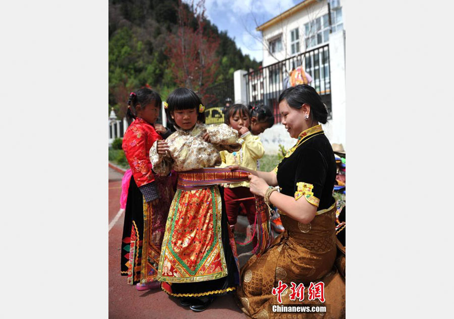 A kindergarten under the mountain in Sichuan