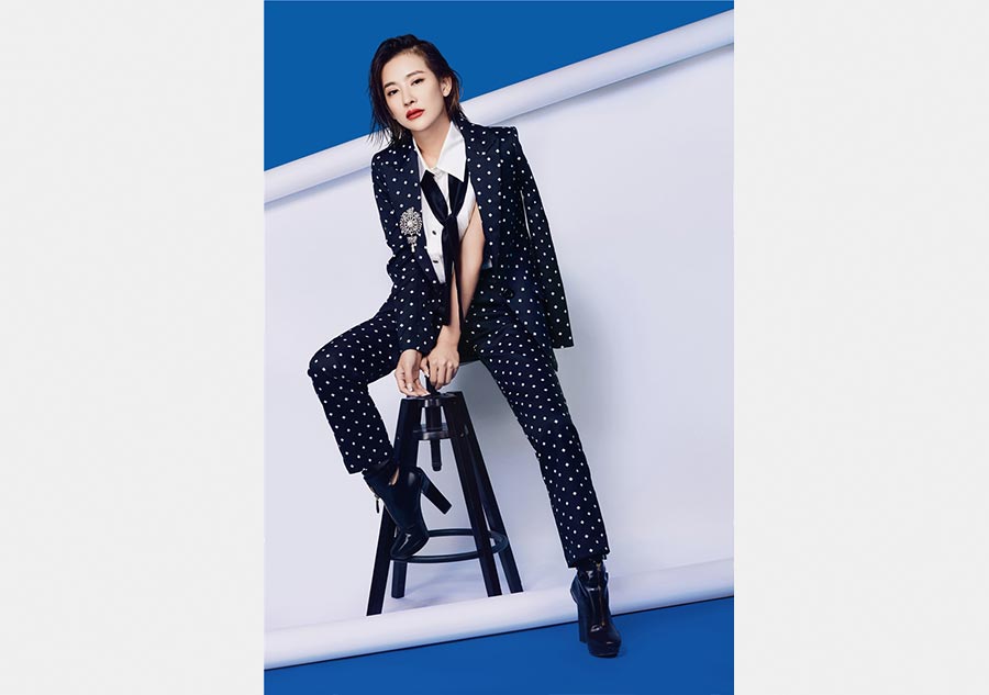 Actress Guo Ketong poses for fashion shots
