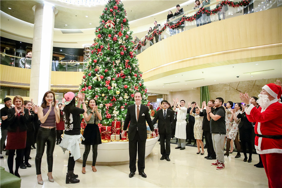 Christmas tree lighting ceremonies around Beijing