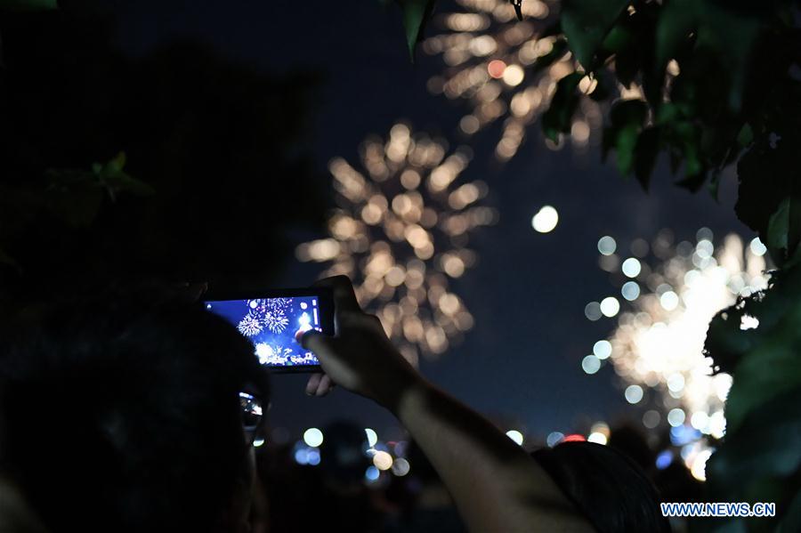 Taipei holds fireworks show to greet upcoming Chinese Valentine's Day