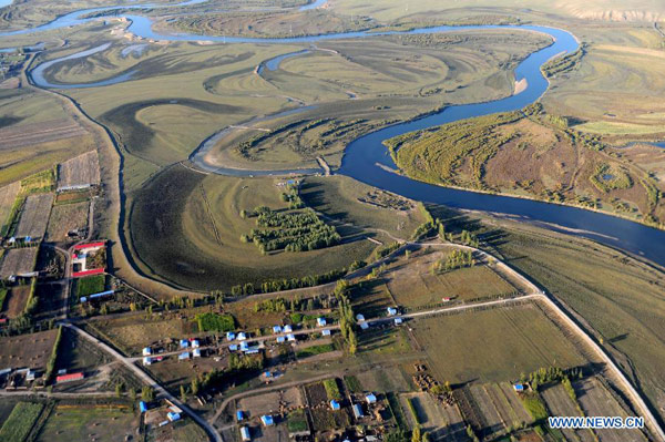 Wonderful scenery of pasture in Hulun Buir