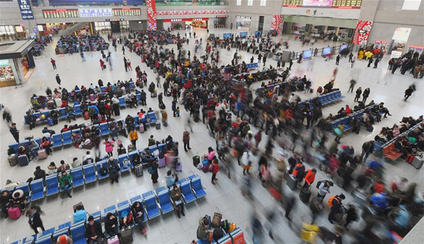Passenger flood for Spring Festival in Changchun