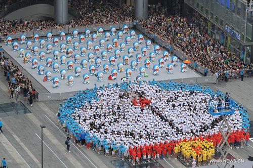 Doraemon exhibition kicks off in SW China's Chengdu