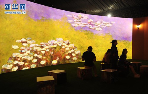 Digital Monet paintings on display in Chengdu