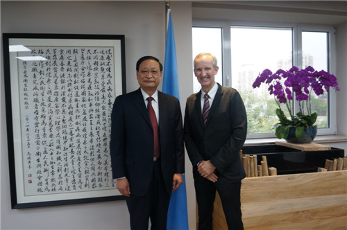 Wang Guoqiang meets with WHO representative in China