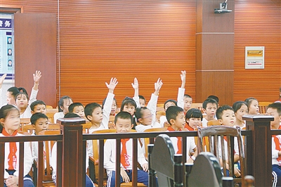 Primary students visit court in S China