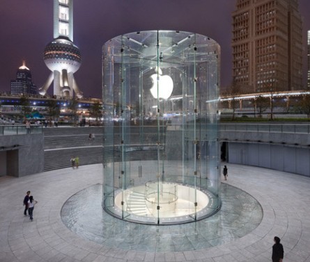 Apple wins patent for Shanghai store glass cylinder