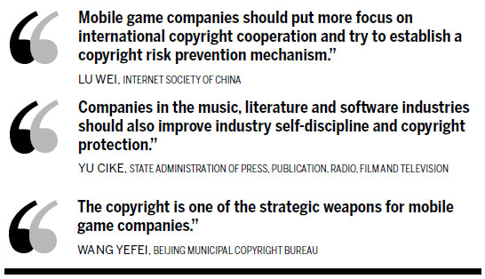 Mobile game companies vow better copyright compliance