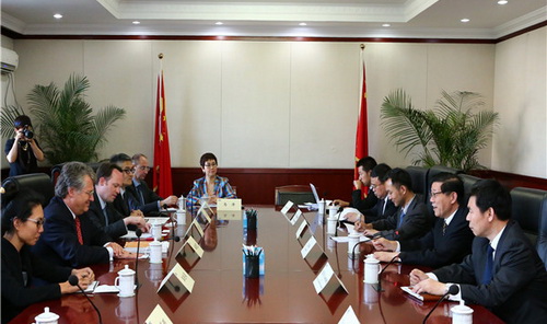 President Li Wei meets with President of the EU Chamber in China