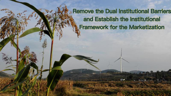 Remove the Dual Institutional Barriers Relating to Rural Land through Institutional Arrangements and Establish the Institutional Framework for the Marketization of Rural Collective Land Designated for Business-related Construction Projects