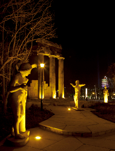 Night scene of the Expo site