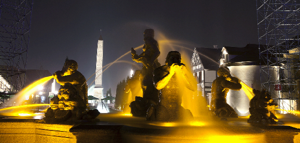 Night scene of the Expo site