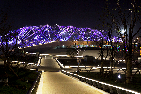 Night scene of the Expo site