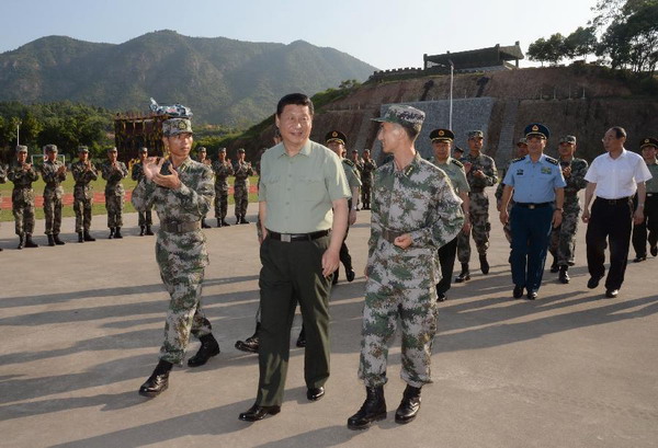 President Xi Jinping visits troops in Fujian