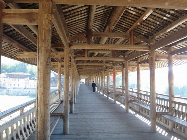 1,000-year-old roofed wooden arch bridge