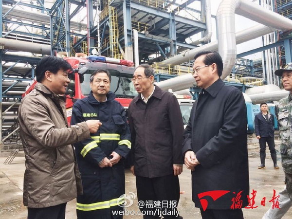 Fujian keeps a close eye on blast-hit chemical plant