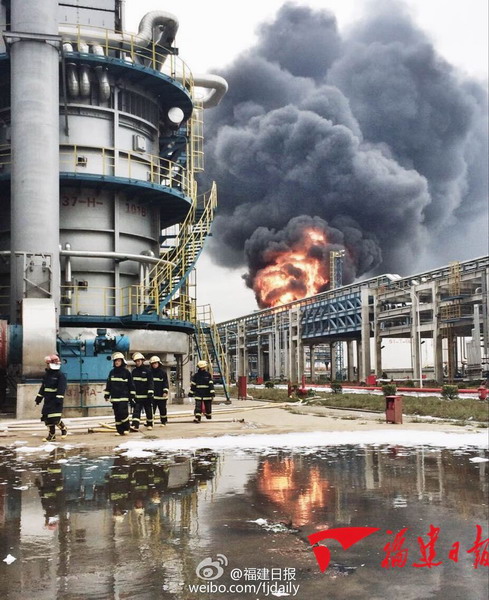 Fujian keeps a close eye on blast-hit chemical plant