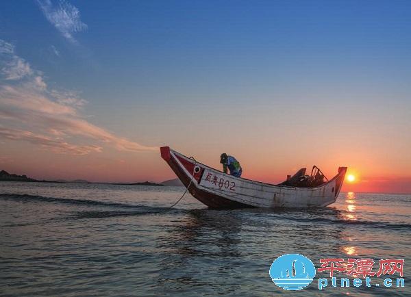 Beautiful sunrise in Pingtan