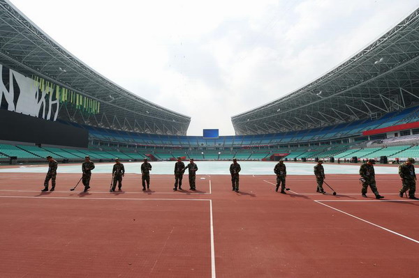 Security check at National Youth Games venues