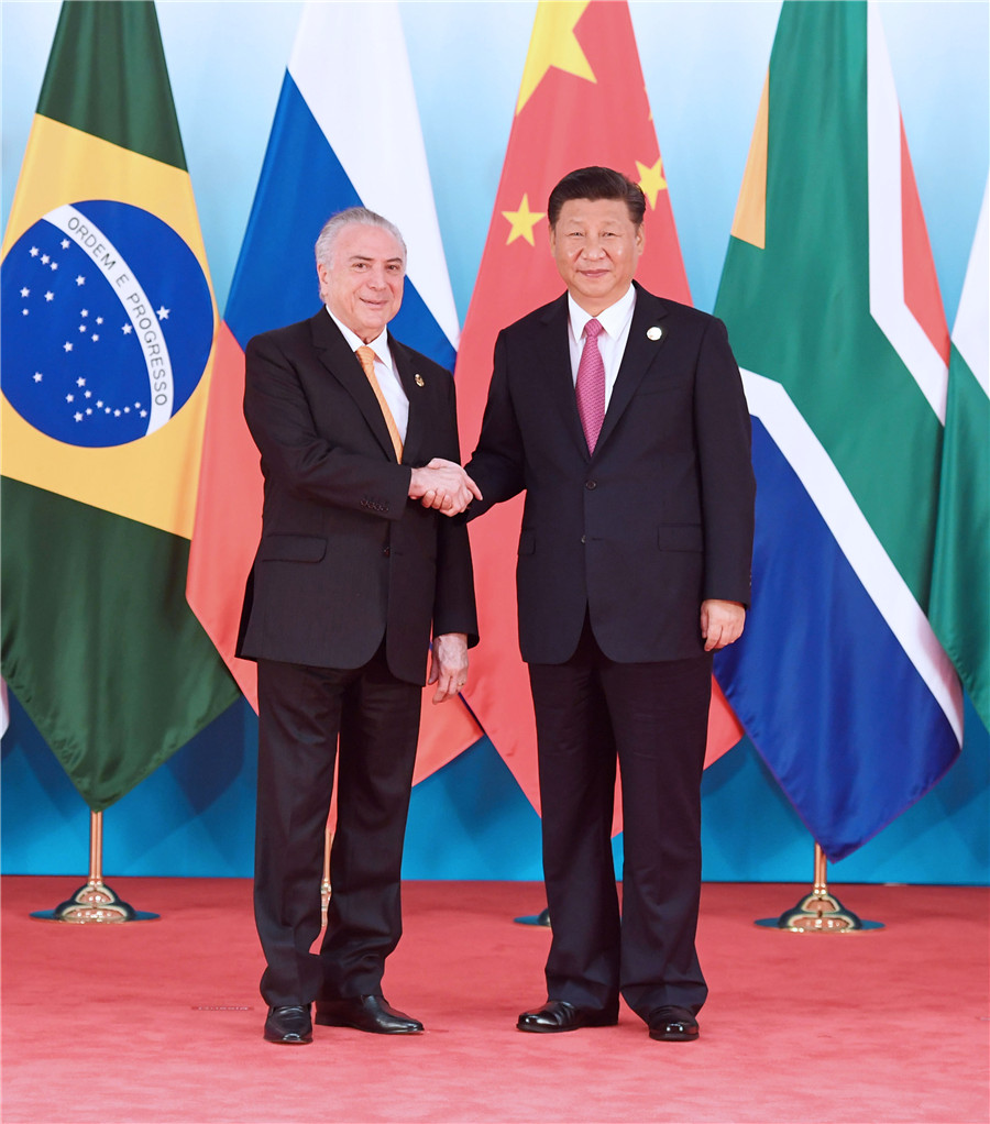 President Xi hosts leaders of BRICS countries in Xiamen