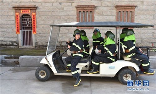 In pics: granny firefighters in Xiamen