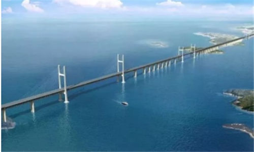 Construction of China's first cross-sea rail-road bridge progresses