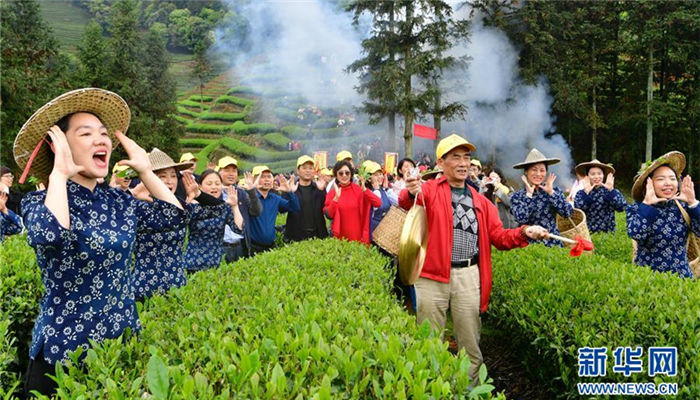 Folk cultural activity held to pray for harvest of tea in Fujian