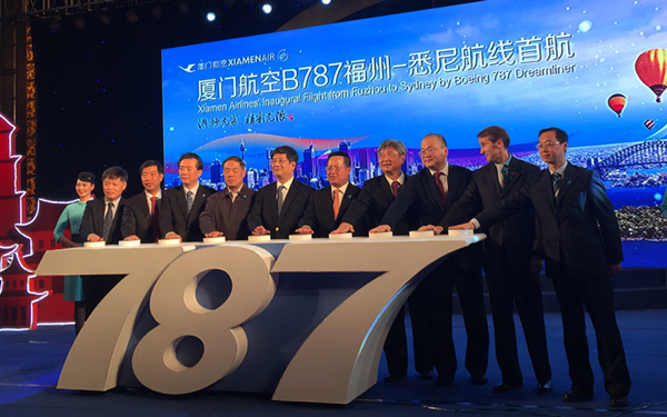 Xiamen Air opens direct flights from Fujian to Sydney