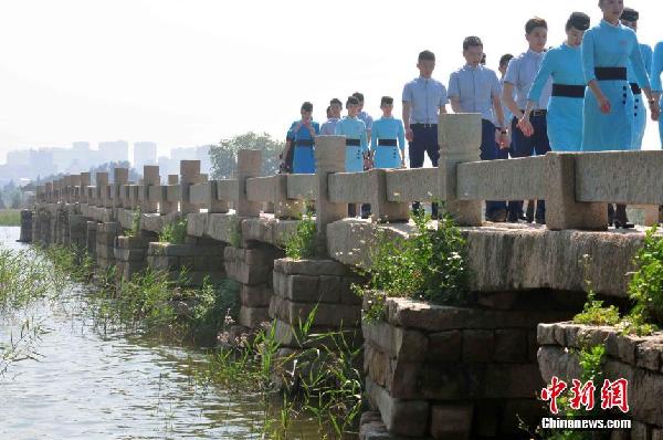 World's longest cross-sea stone beam bridge in SE China