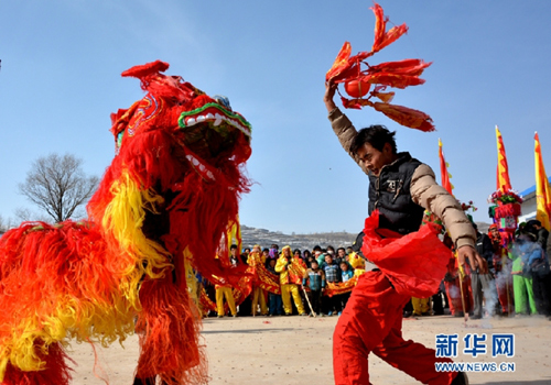 Traditional folk performance in Gansu province