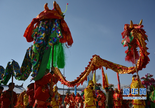 Traditional folk performance in Gansu province