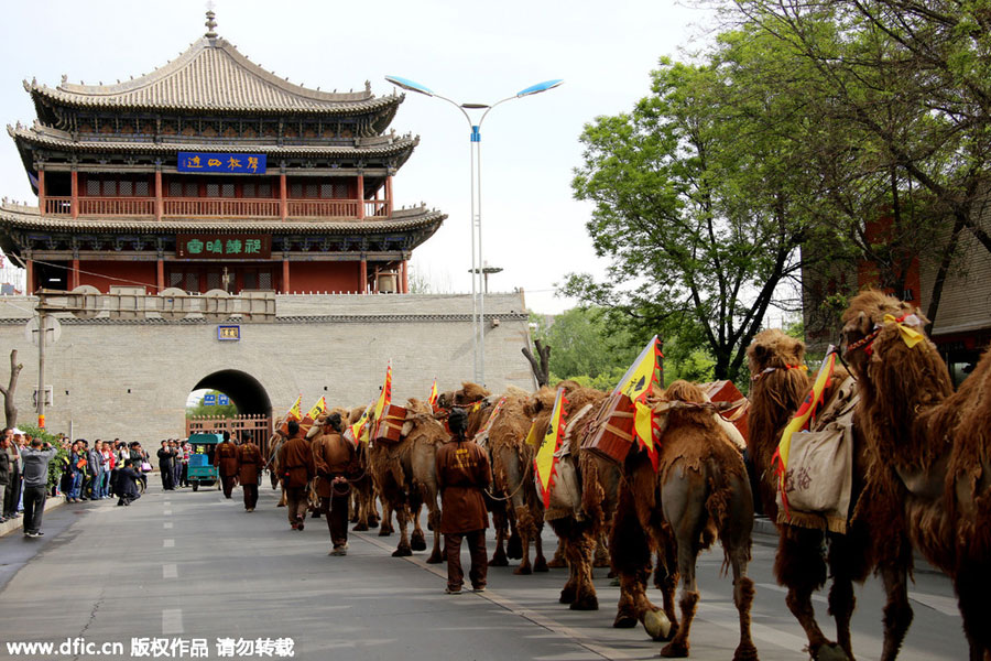 Camel caravan on the Silk Road