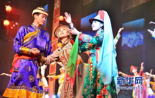 Yugur ethnic group's musical drama debuts in Lanzhou city
