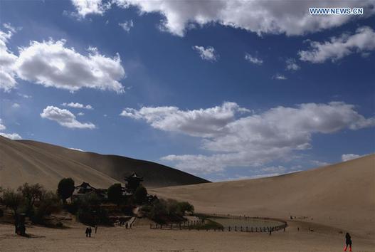 Dunhuang shows natural beauty after rainfall in NW China